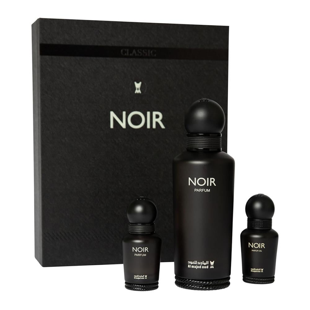 Al Majed Oud - Noir Gift Set (Perfum 150ml+ Perfum 15ml+ Perfume Oil 15ml)